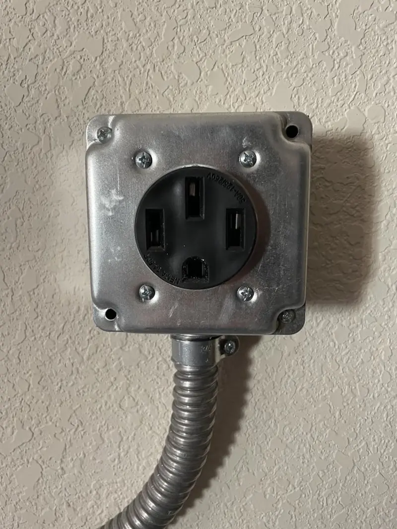 NEMA 14-50 outlet installed for Smart Home Electrical in Tremonton